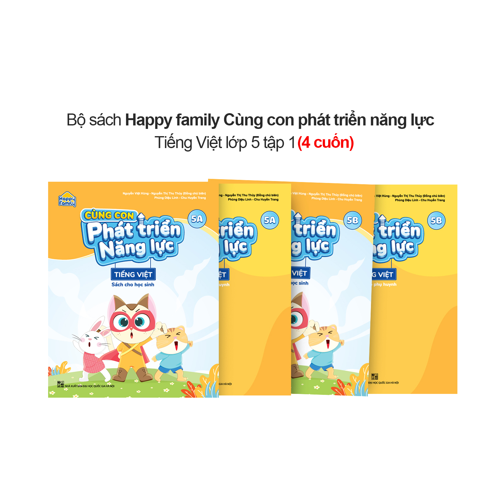Bộ 4 cuốn Happy family Cùng con phát triển năng lực Tiếng Việt lớp 5 tập 1